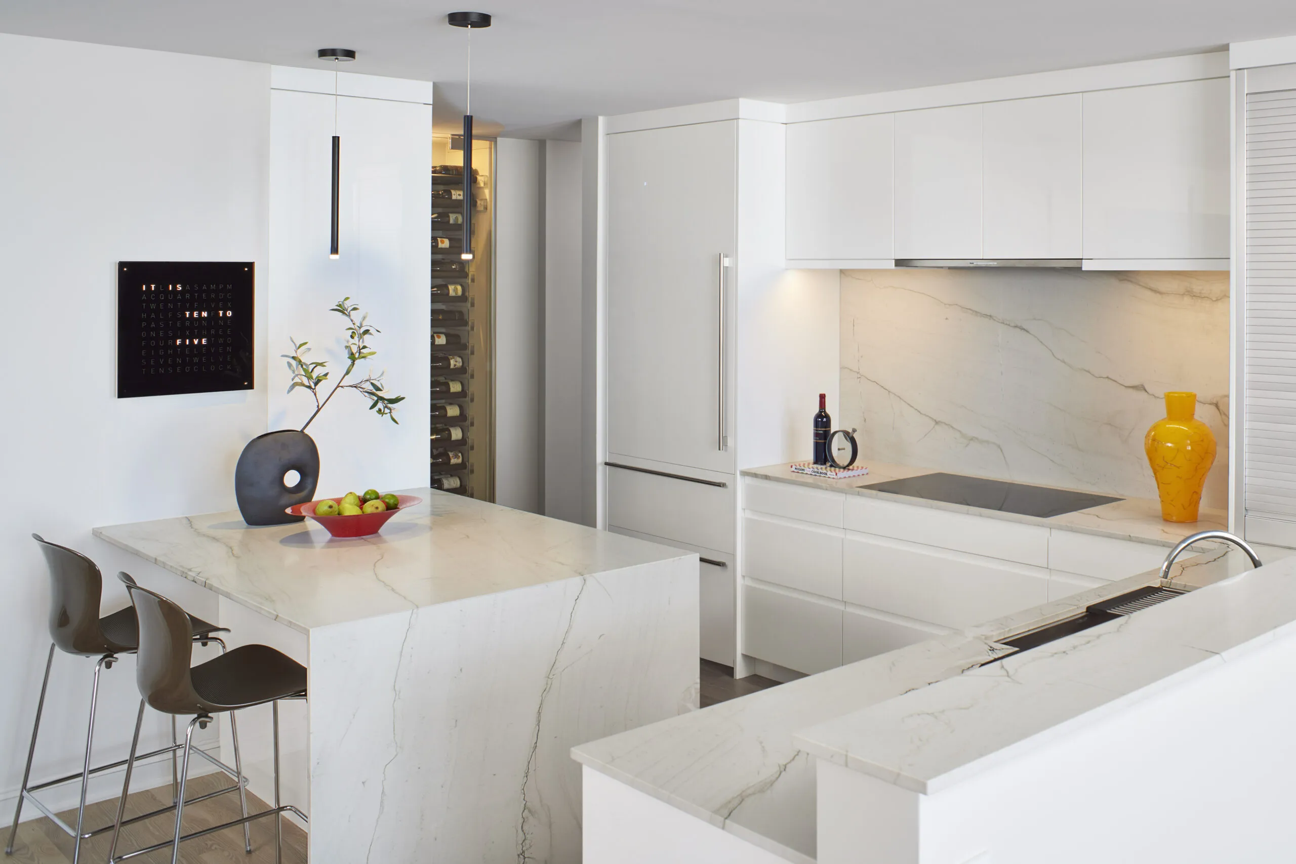 contemporary white kitchen designed by denver kitchen designer, kitchen distributors