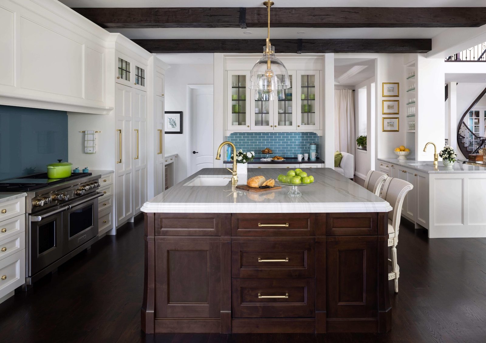 kitchen designed around colors