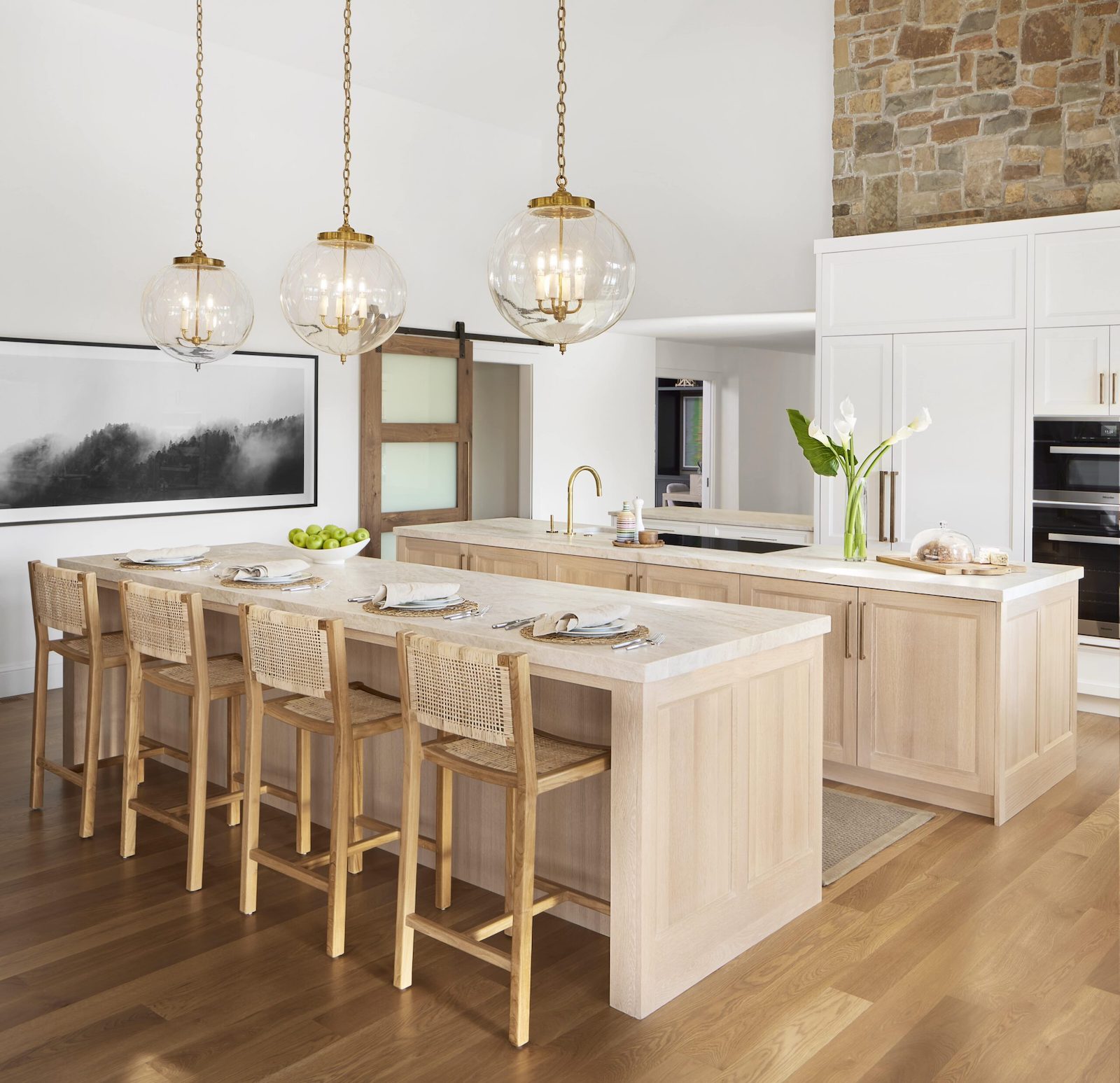 open kitchen concept with islands