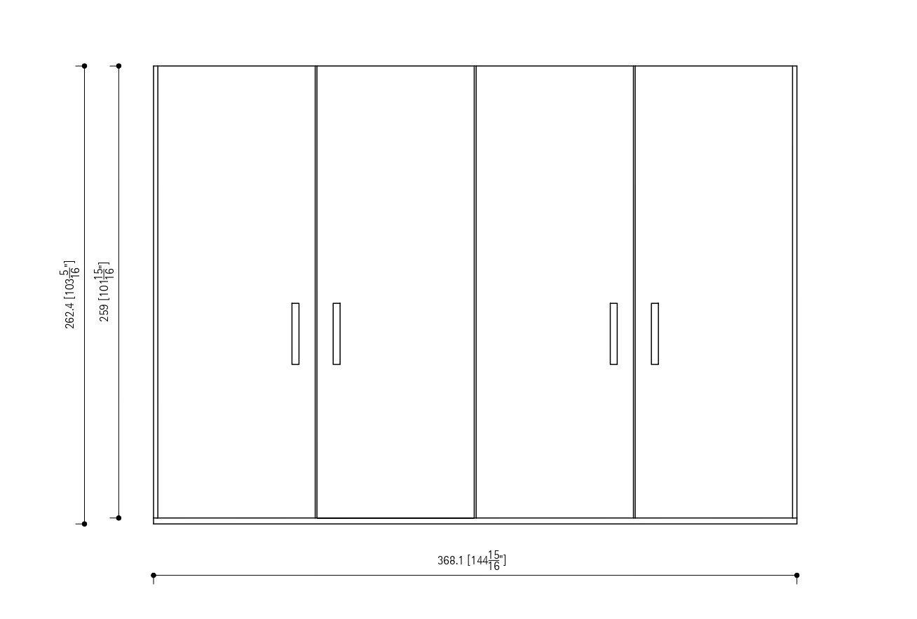 armadio coplanar closet drawing