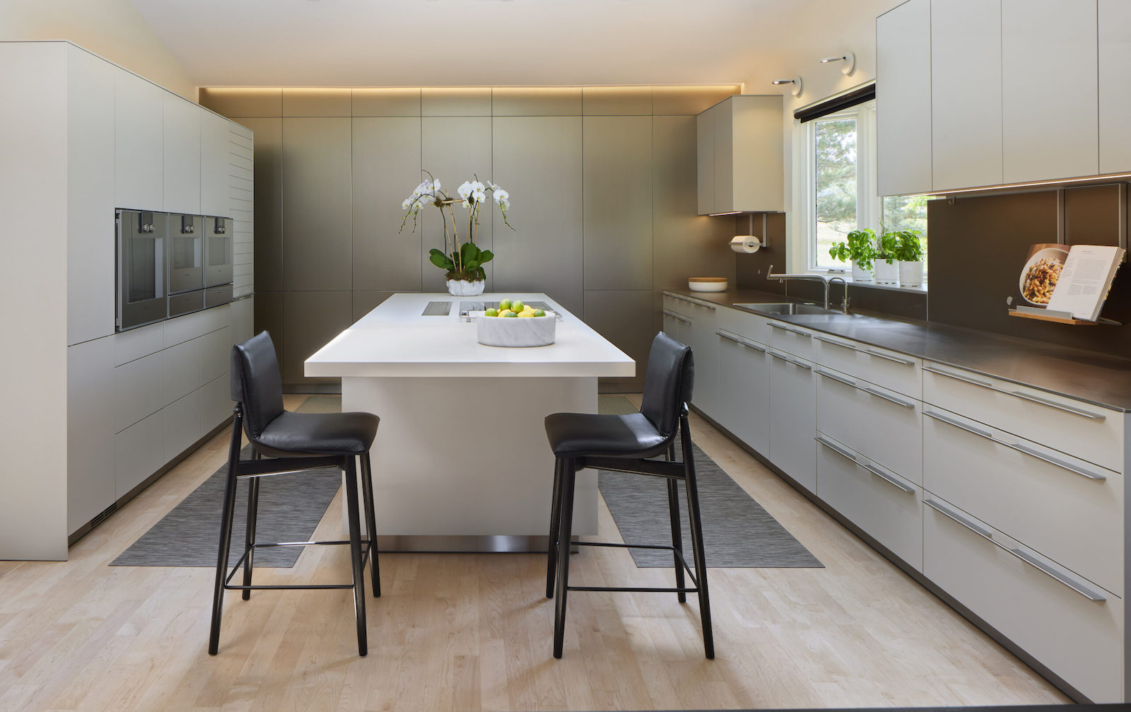 sleek cabinetry in kitchen