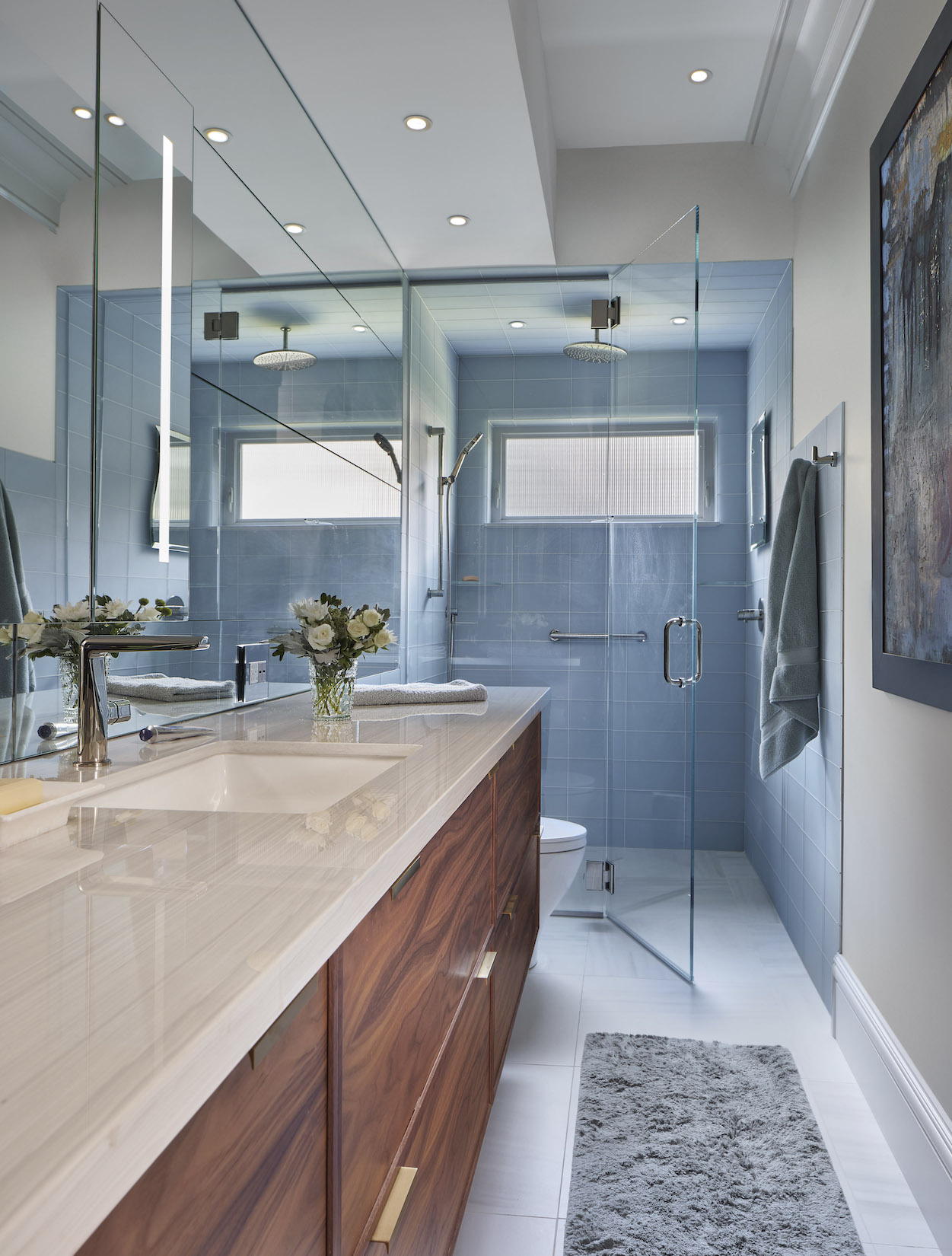 sleek bathroom design