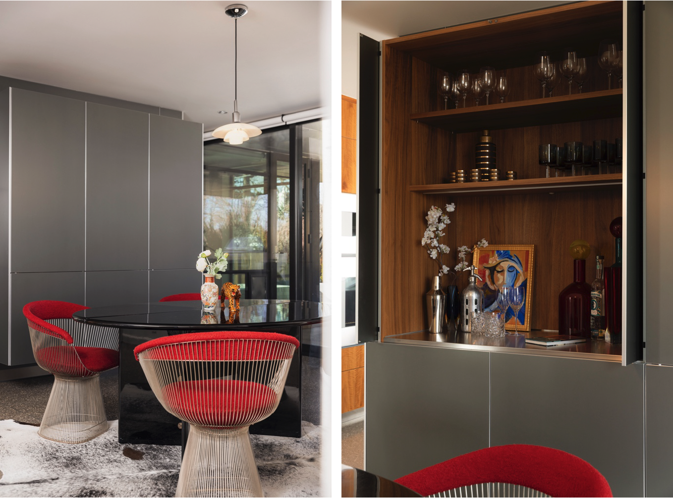 hidden home bar modern cabinet